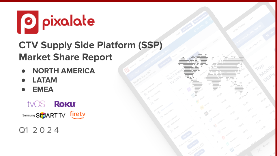 Pixalate - Q1 2024 CTV SSP North America Market Share email and blog cover